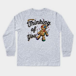 Always thinking of you Voodoo Doll Kids Long Sleeve T-Shirt